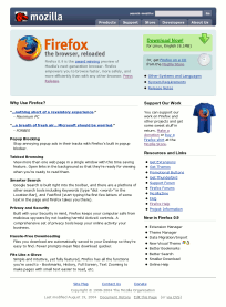 Mozilla.org Website Beta screenshot